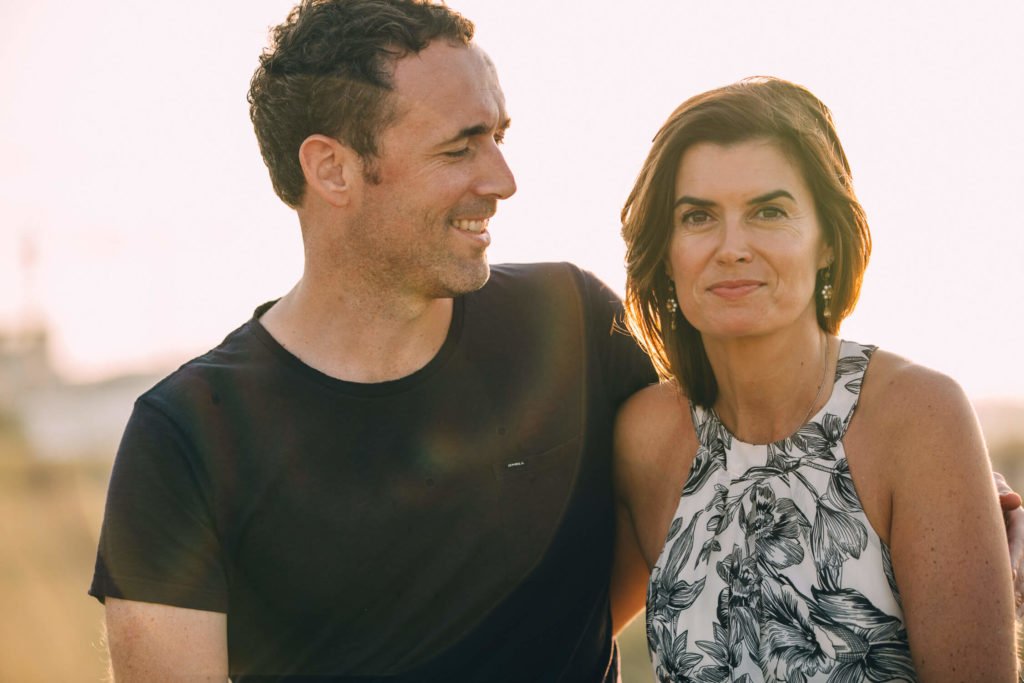 An in-love man looks at his wife in Dubai