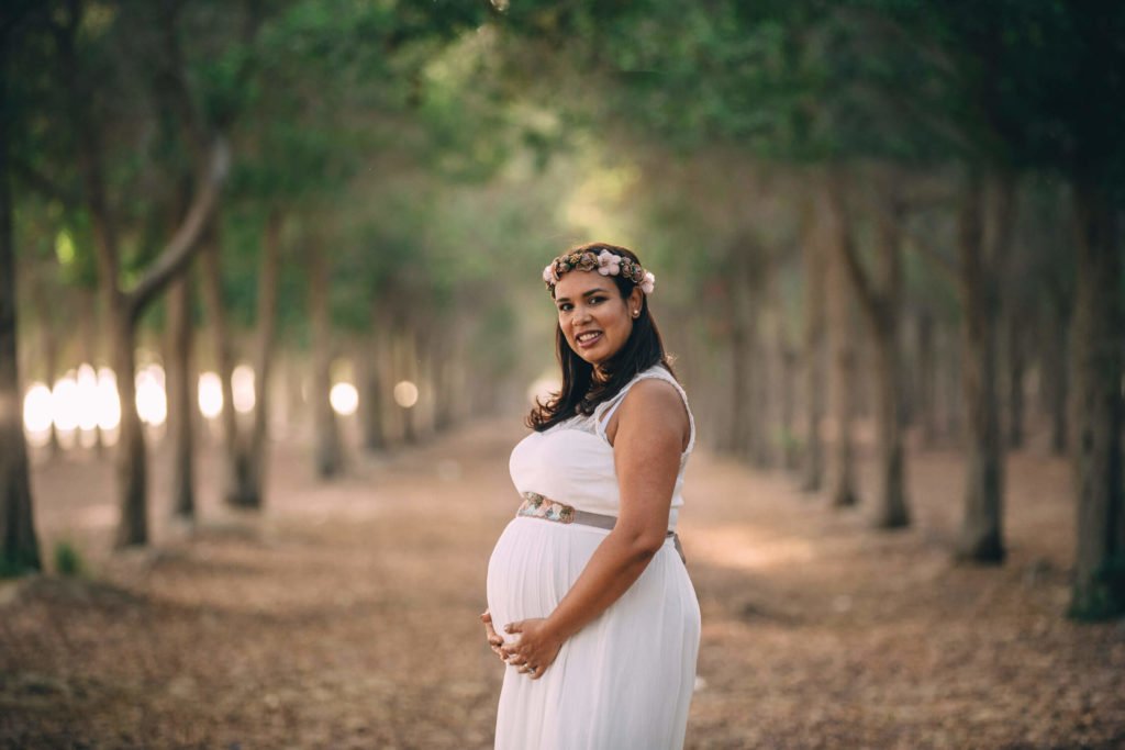 A woman wearing a maternity gown in Dubai and Abu Dhabi