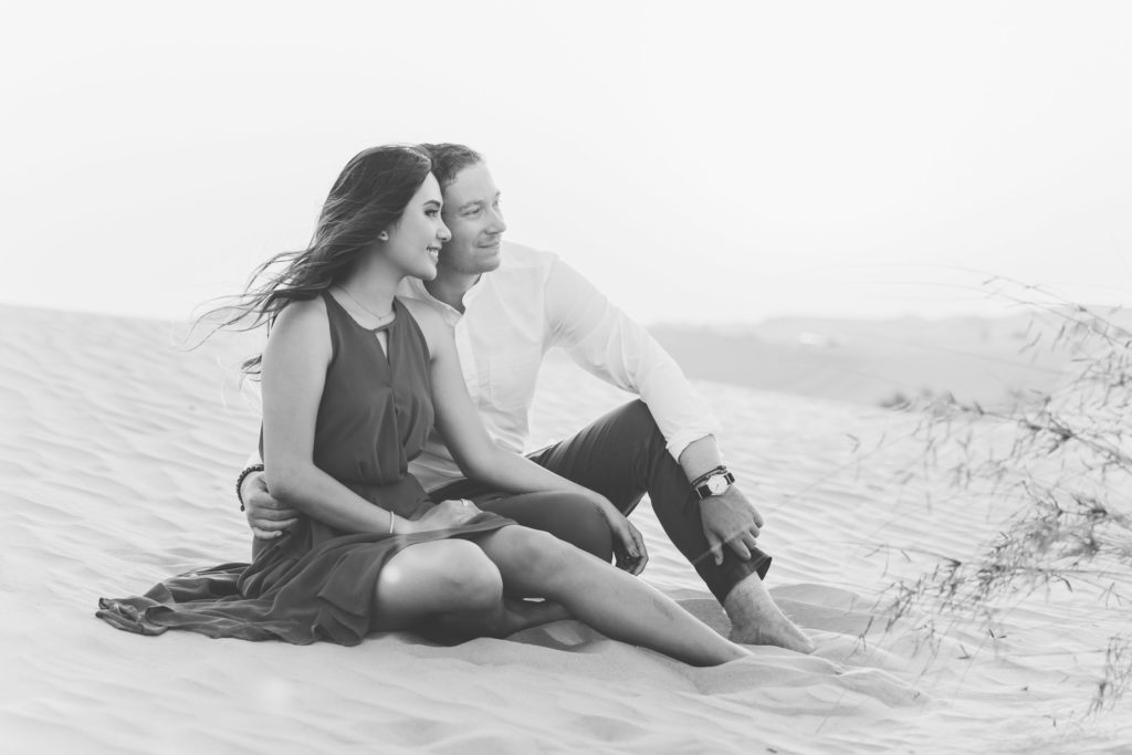 Couple engagement, desert photoshoot